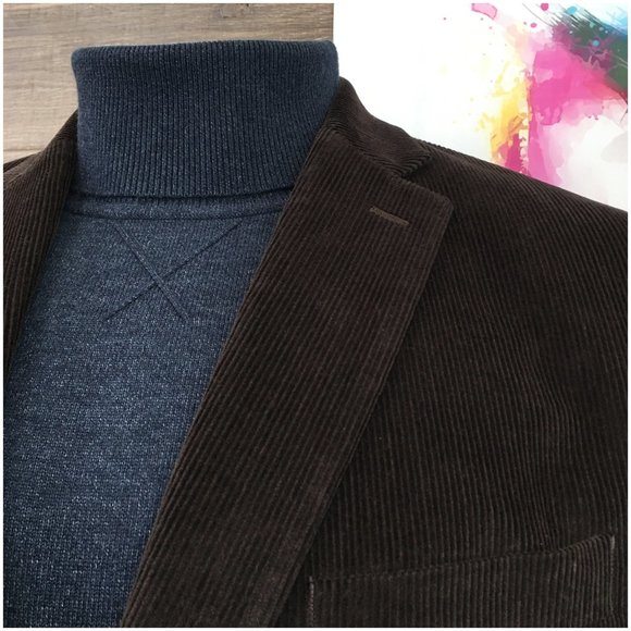 Ralph Lauren Mens‎ Blazer Sport Coat Two Button Corduroy Jacket Size 46R Casual - Picture 4 of 13
